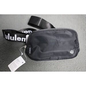 NWT Lululemon Everywhere Belt Bag 1L Black/White Wordmark Crossbody Waist Pack